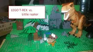 Lego T-rex attack
