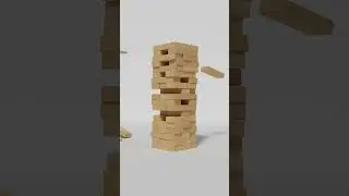 Jenga Block Simulation Created Using Blender