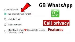 GB WhatsApp privacy call setting || GB Whatsapp Call setting | Who can call me setting in GBwhatsapp