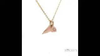 018 21 02y  14K Yellow Gold Whale tail Pendant