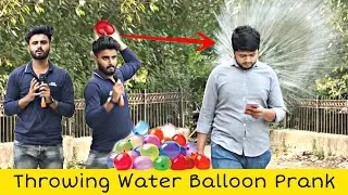 Funny News Reporter Throwing Water Balloons Prank 