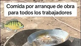 Comida para los trabajadores #comida #trabajadores #albañiles #dore #pescado #carretilla #aguachile