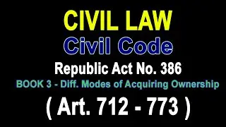 Audio Codal: Civil Code- Philippines Part1 BOOK 3  #audiocodal #propertylaw #donation
