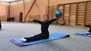 Разминка с предметами скакалка +мяч, часть 2. Warm-up rope and ball