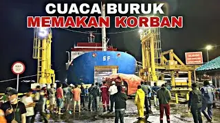 TRAGEDI❗CUACA BURUK MEMAKAN KORBAN TRUCK SAAT NAIK KAPAL DI PELABUHAN MERAK