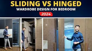 Wardrobe design for bedroom 2024 in Hindi Series - sliding vs hinged wardrobe doors by Houmeindia