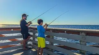 CAPTUREI MAIS DE 30 PEIXES - PESCA E FRITO com a Chefa e Chefinhos