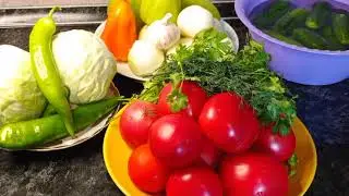 ОЧЕНЬ ВКУСНЫЙ САЛАТ НА ЗИМУ, ОГУРЦЫ, ПОМИДОРЫ, КАПУСТОЙ ЗАКУСКИ.
