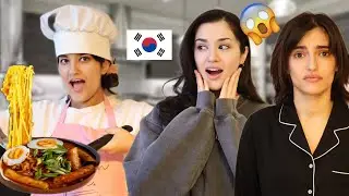 طبخت ل اخواتي لمدة 24 ساعة اكل كوري🇰🇷 جبت العيد!!!😭🍜