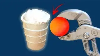 EXPERIMENT Glowing 1000 degree METAL BALL vs ICE CREAM