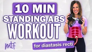 10 MIN STANDING ABS WORKOUT (with weights) for Postpartum Diastasis Recti