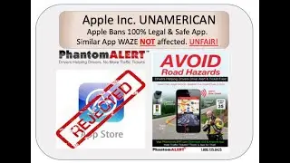 UNFAIR! Apple threatens to ban 100% LEGAL App that alerts drivers of POLICE checkpoint. WAZE banned?