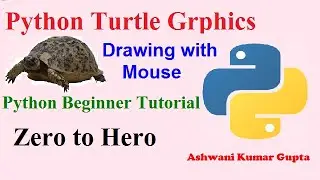 Python turtle Graphics | Drawing with Mouse | Python beginners tutorial in Hindi | Urdu