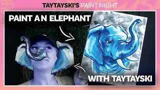 Step by Step Paint an Elephant (& hangout) with Taytayski!