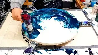 The movement in this one! ~ Acrylic painting blowout ~ Liquid Art