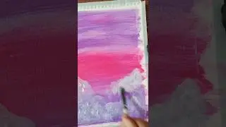 landscape painting / clouds / acrylic #easydrawing #art #painting #acrylicpainting