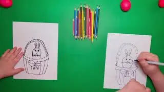 Happy Easter everyone🥰🐣🥚 how to draw a Easter basket😌 |Nino Ellene’s world| 💕