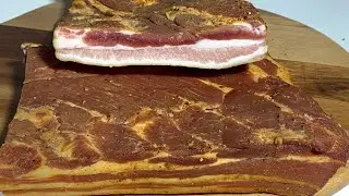 Cold Smoking Meat. Dry-Cured Bacon