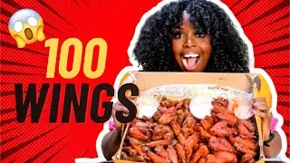 INSANE!!! Eating 100 Chicken Wings in 10 Minutes 😮 || Dee Babalola