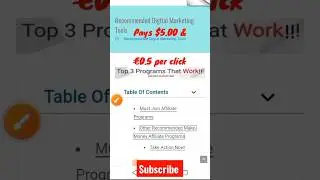 😲 NEW: TOP 3 PAY PER CLICK AFFILIATE PROGRAMS - 2024