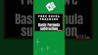 Excel Bites - Section 1: Basic Subtraction Formula (#26) - #shorts