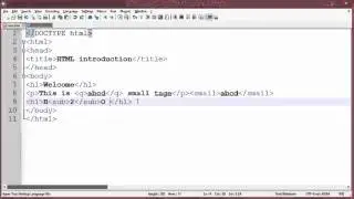 5 html tutorial small, q, sub, sup, br tages (Hindi/Urdu)