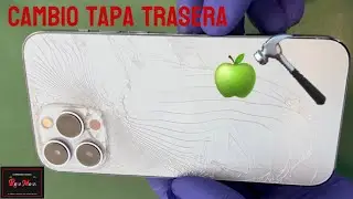Cambio tapa trasera IPHONE sin láser #iphone #apple