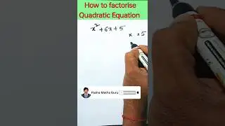 How to factorise a quadratic polynomial |Short Trick 💥🕵️#shortsviral #shorts #youtube shorts.