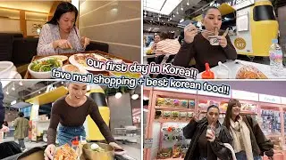 OUR FIRST DAY IN KOREA!! Fave Mall Shopping + Best Korean Food!!