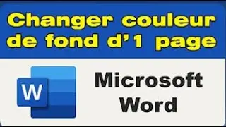 Comment changer la couleur de fond de Word