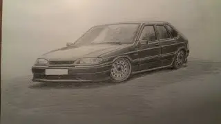 ВАЗ 2114 карандашом