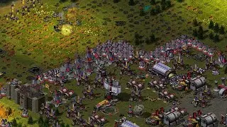 WAr DAy Map | Red ALert 2 | Extra hard AI | 7 vs 1 | France Vs 7 random | Cannon Defense