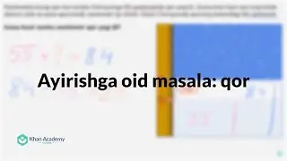 Ayirishga oid masala: qor | Boshlang'ich matematika