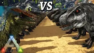ARK YUTYRANNUS VS REX THE PERFECT FIGHT! Ark Survival Evolved Dino Battles Yuty vs T Rex!
