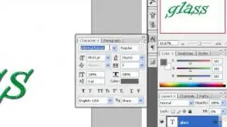 glass text Photoshop Tutorial