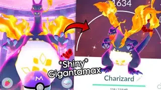 I Caught ✨ SHINY GIGANTAMAX CHARIZARD in Pokemon GO.