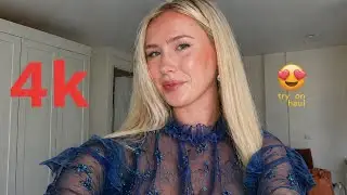 4K Fashion Micro Bikini Try-On Haul | Transparent Lingerie & See-through Dresses 