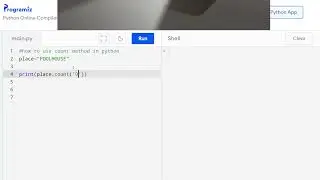how to use count method in python