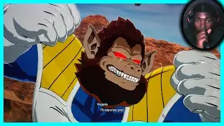 Vegeta transforms into A Great Ape - Dragon ball (Vegeta breaks Goku)