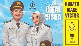 HOW TO MAKE WEDDING COUPLE CHARACTER VECTOR ART USING COREL DRAW