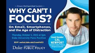 Crown Distinguished Lecture | Tech Expert Cal Newport