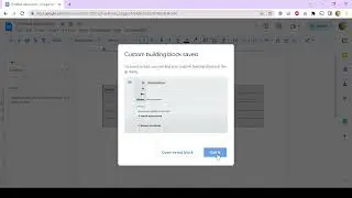 Create a Custom Building Block in Docs (Google Docs)