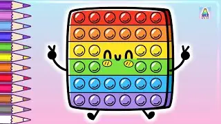 💫 Coloring Kids 💫 How to Draw Pop It for Kids