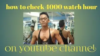 how to check  4000 watch hour on youtube channel step by step