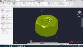 How to use AutoCad 2020  3D for Beginners - Modelling 3D Nut