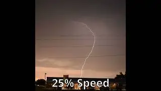 Slow-Mo Lightning! #lightning #stormchasing #thunderstorm #slowmotion