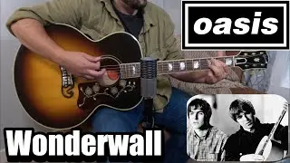 Oasis - Wonderwall - Guitar Cover (All guitar parts)