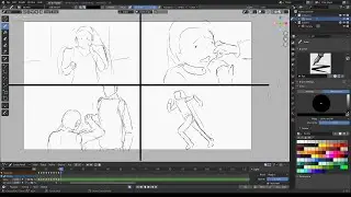 [Blender 2.93] Gesture Drawing - 29 [Grease Pencil]