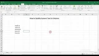 How to Quickly Convert Text to Columns in excel