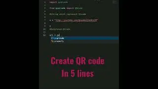 Create QRcode in 5 lines of Python || 